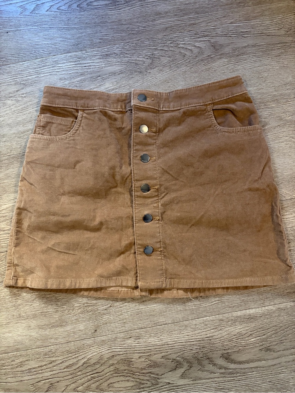 NWOT Express brown corduroy mini skirt